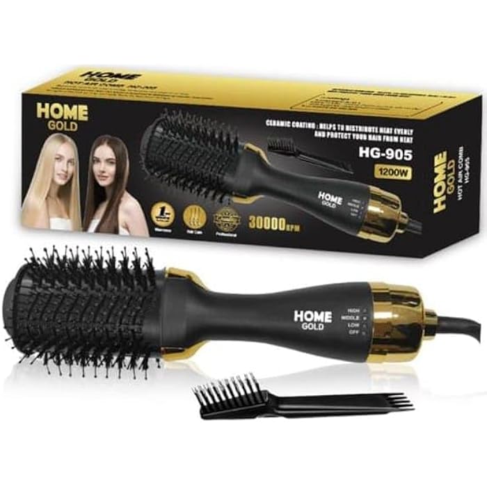 HG-905 1200W Hair Brush and Dryer - Image 1